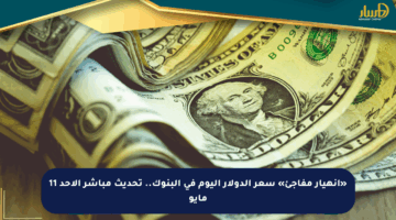 «انهيار مفاجئ» سعر الدولار اليوم في البنوك.. تحديث مباشر الأحد 11 مايو